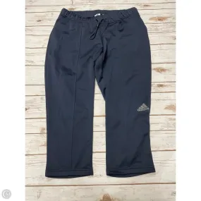 Athletic Pants By Adidas In Navy, Size: 1x Flattering Design