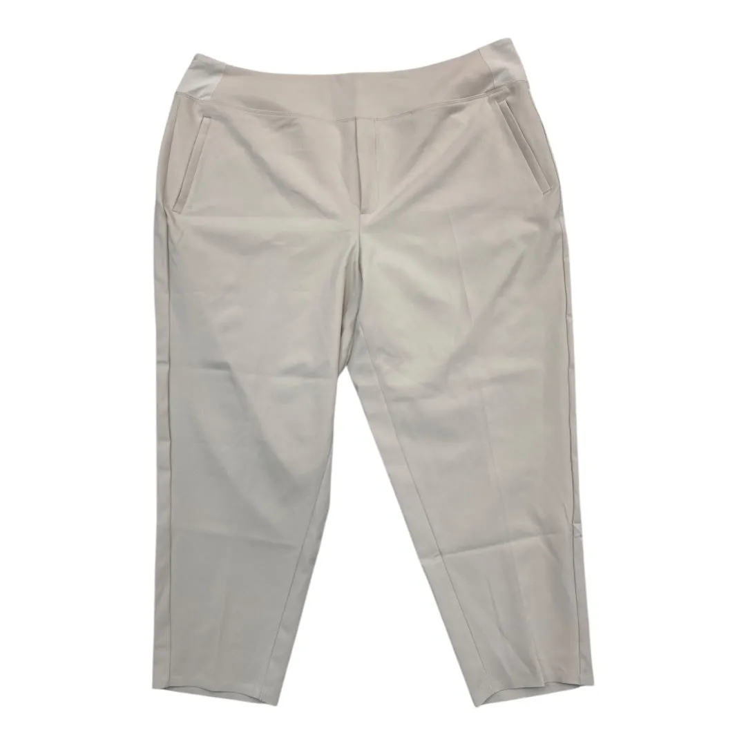 WaterRepellentCoating Reinforced Knees Athletic Pants By Athleta In Tan, Size:2X
