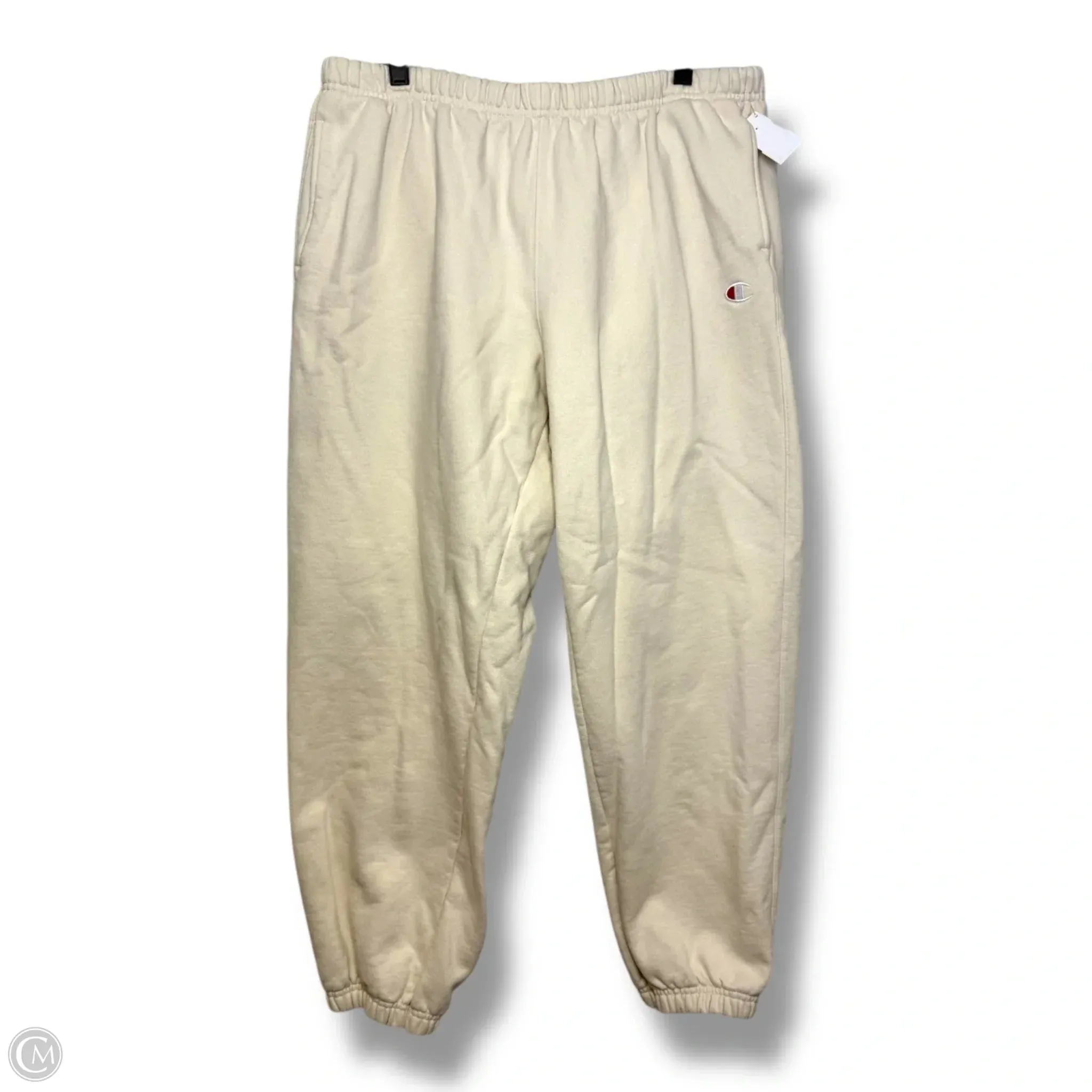 Zip Pocket Athletic Pants By Champion In Ivory, Size: Xl