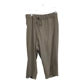 HighDensityWeave Comfortable Cut Athletic Pants By Livi Active In Green, Size:4X
