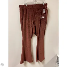 Athletic Pants By Nike Apparel In Brown, Size: 1x Gripper Waistband NonRestrictiveFit