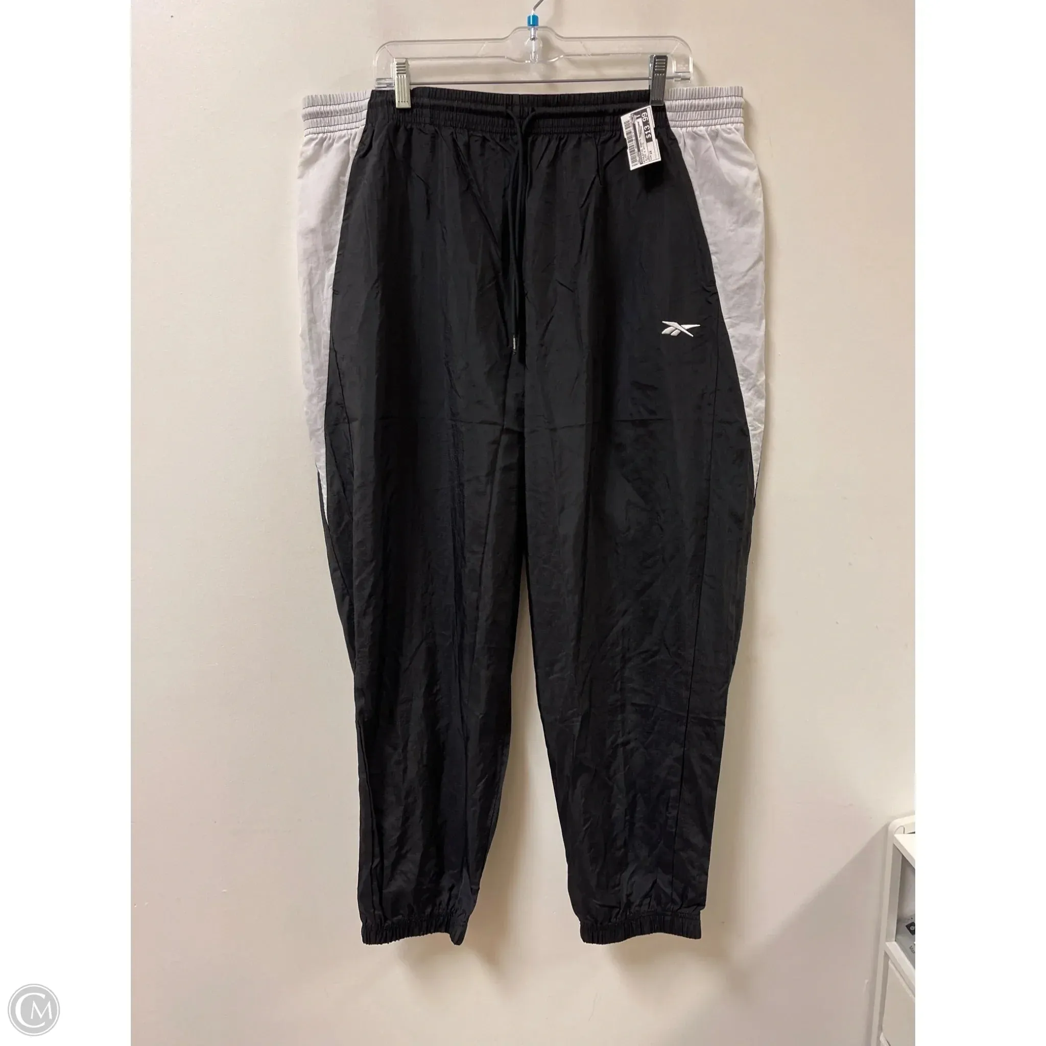 Athletic Pants By Reebok In Black & White, Size: 2x Travel-Ready