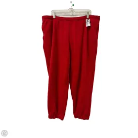 Athletic Pants By Universal Thread In Red, Size: 2x Hygienic Inner Layer Flattering Design