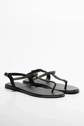 cushioning technology Diamante Thong Sandal Black