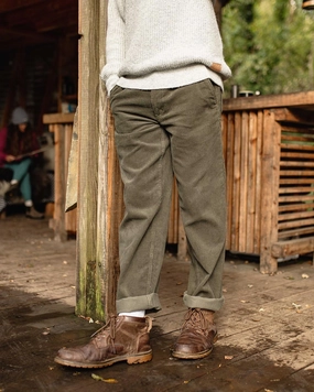 Adventurer Cord Trouser - Dusty Olive Soft Material