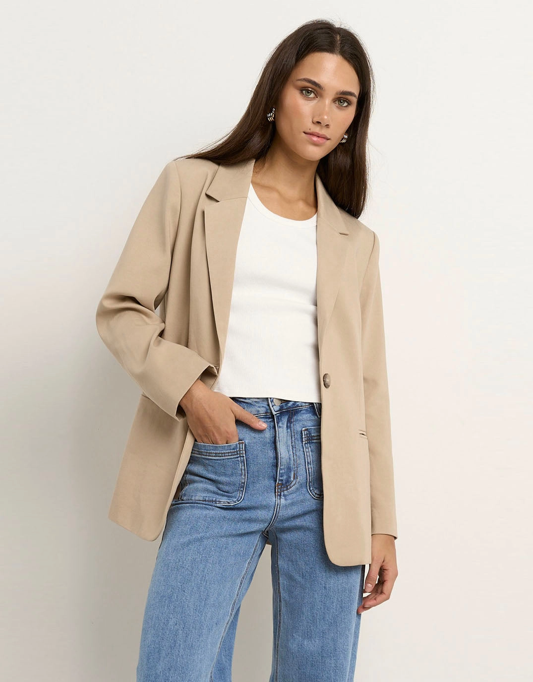 Atlantic Lyocell Cotton Classic Blazer - Taupe Aramid Fiber Reinforcement Multi Layer Option