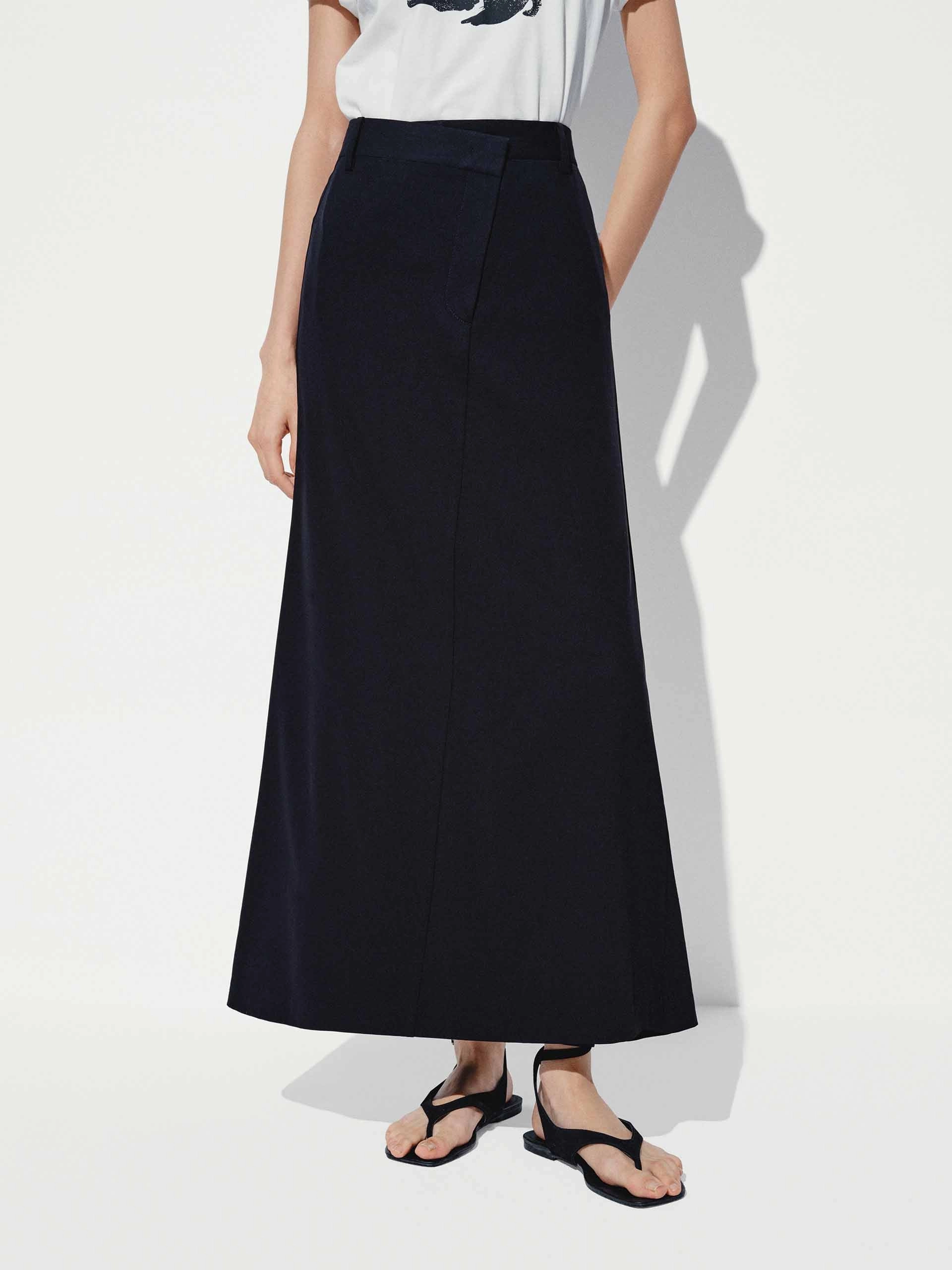 Durable Hem Dance Practice Back Slit A-Line Skirt