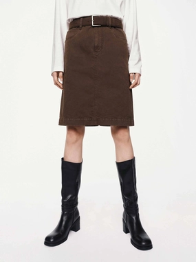 Back Slit Cotton Mini Skirt Weekend Outfit