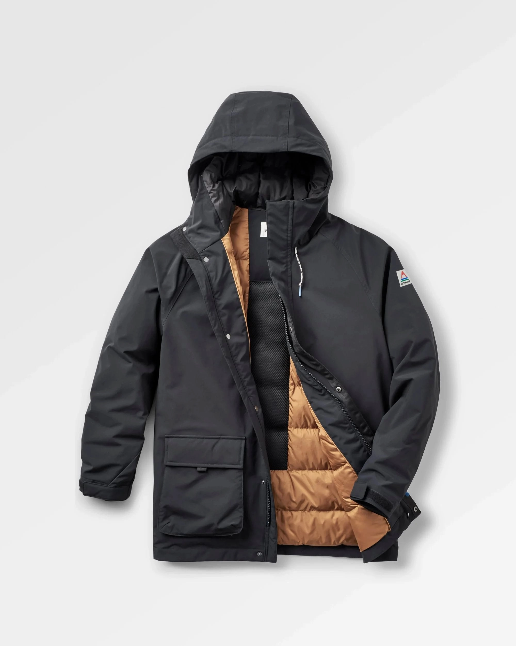 Baltic Recycled Insulated Parka - Black Tagless Neckline Design Eco Friendly Dye Process