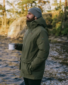 Airtight Seam Sealing Non Bulky Insulation Tech Baltic Recycled Insulated Parka - Khaki