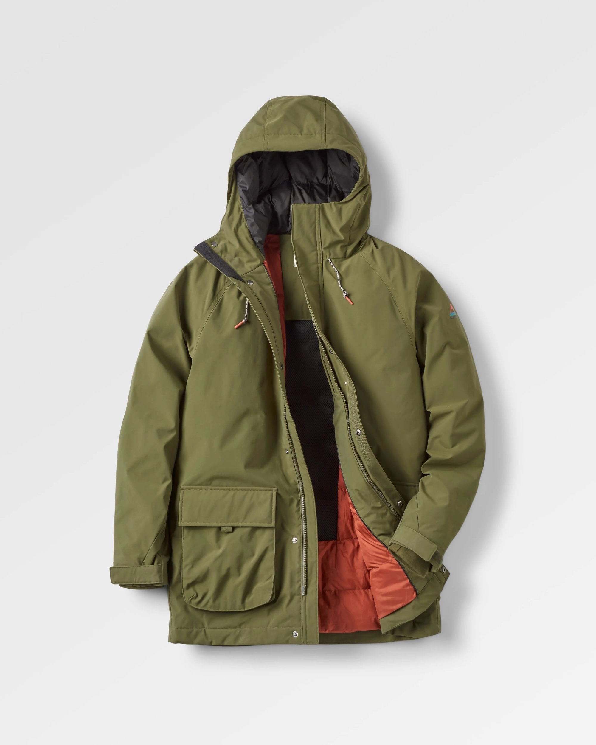 Baltic Recycled Insulated Parka - Khaki Windproof Inner Layer Weatherproof Barrier
