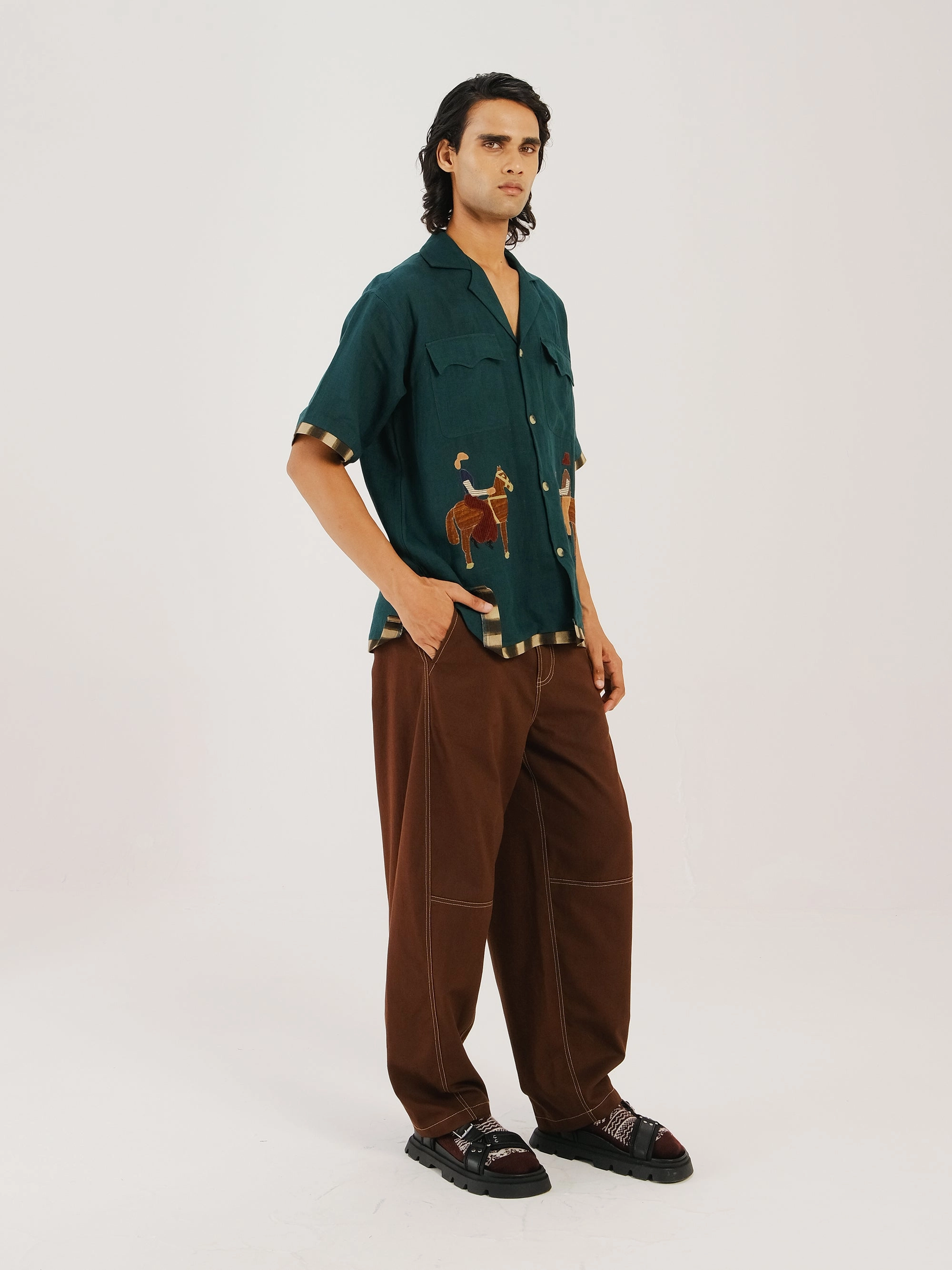 Fashion Layer Barrel Pants