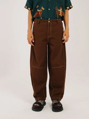 Barrel Pants Rugged Fit No Gap Waist