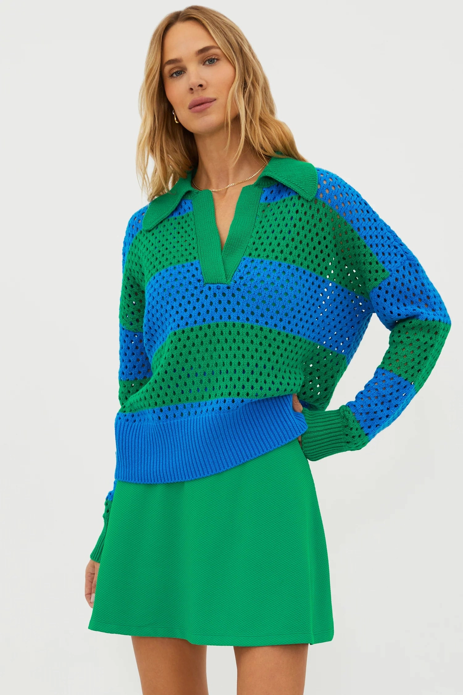 BEACH RIOT | Wynn Top - Garden Green Stretch Ribbing
