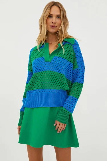 BEACH RIOT | Wynn Top - Garden Green Circular Knit Design Clean Lines