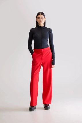 Bellerose Sunrise Trousers in Red Core Cut Side Pockets