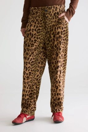 Comfort Focused High Waist Stretch Bellerose Winona Pants in Leopard