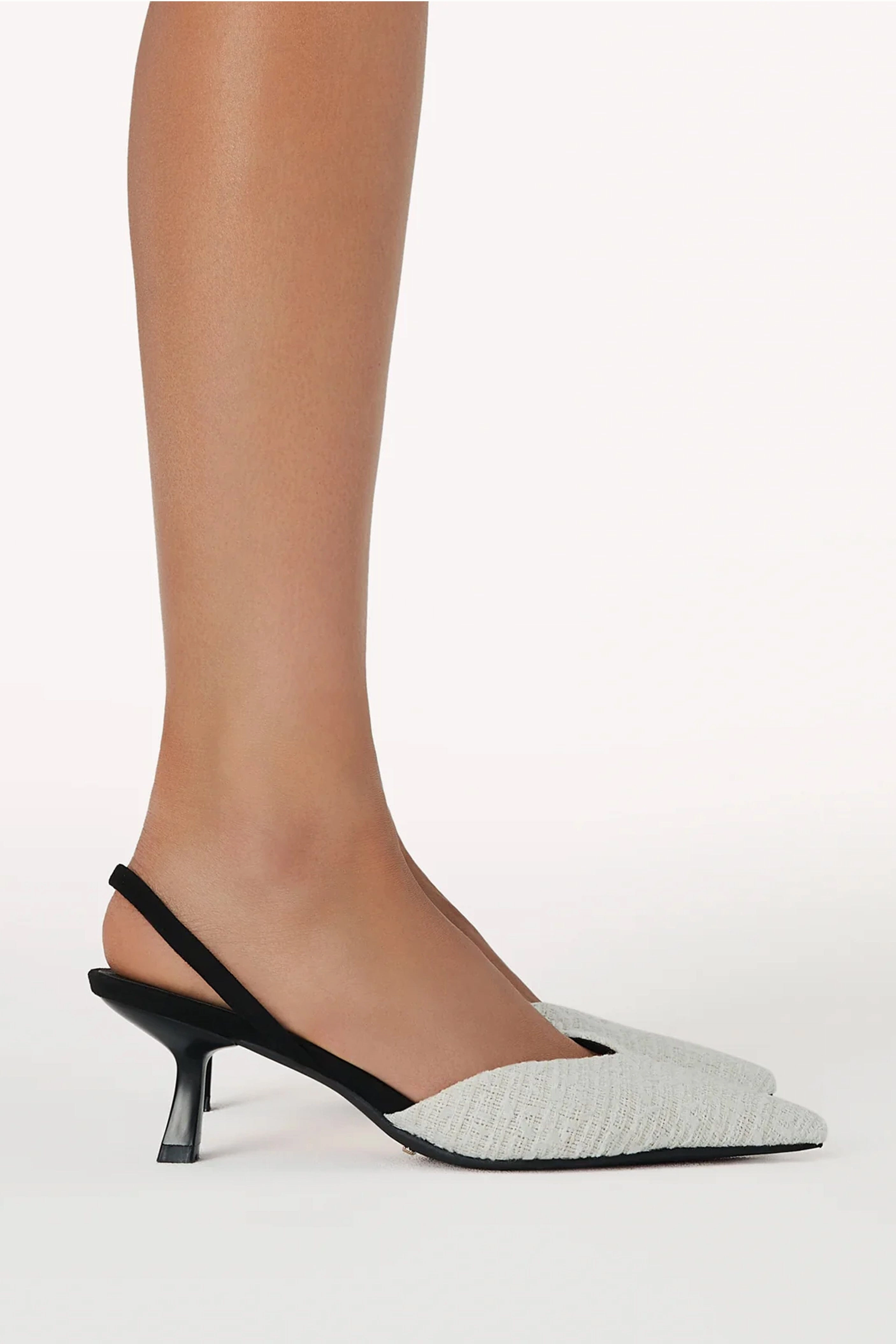 BILLINI | Anita Slingback - Cream Bouncle Slip-On Heels
