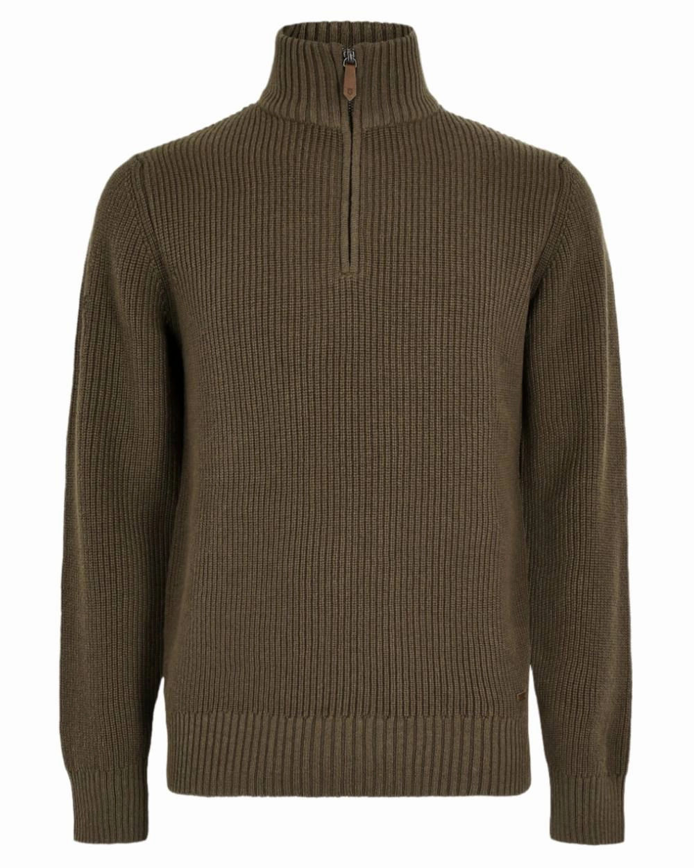 Fashion Fit Dubarry Mens Portmarnock Fisherman Zip Neck Sweater