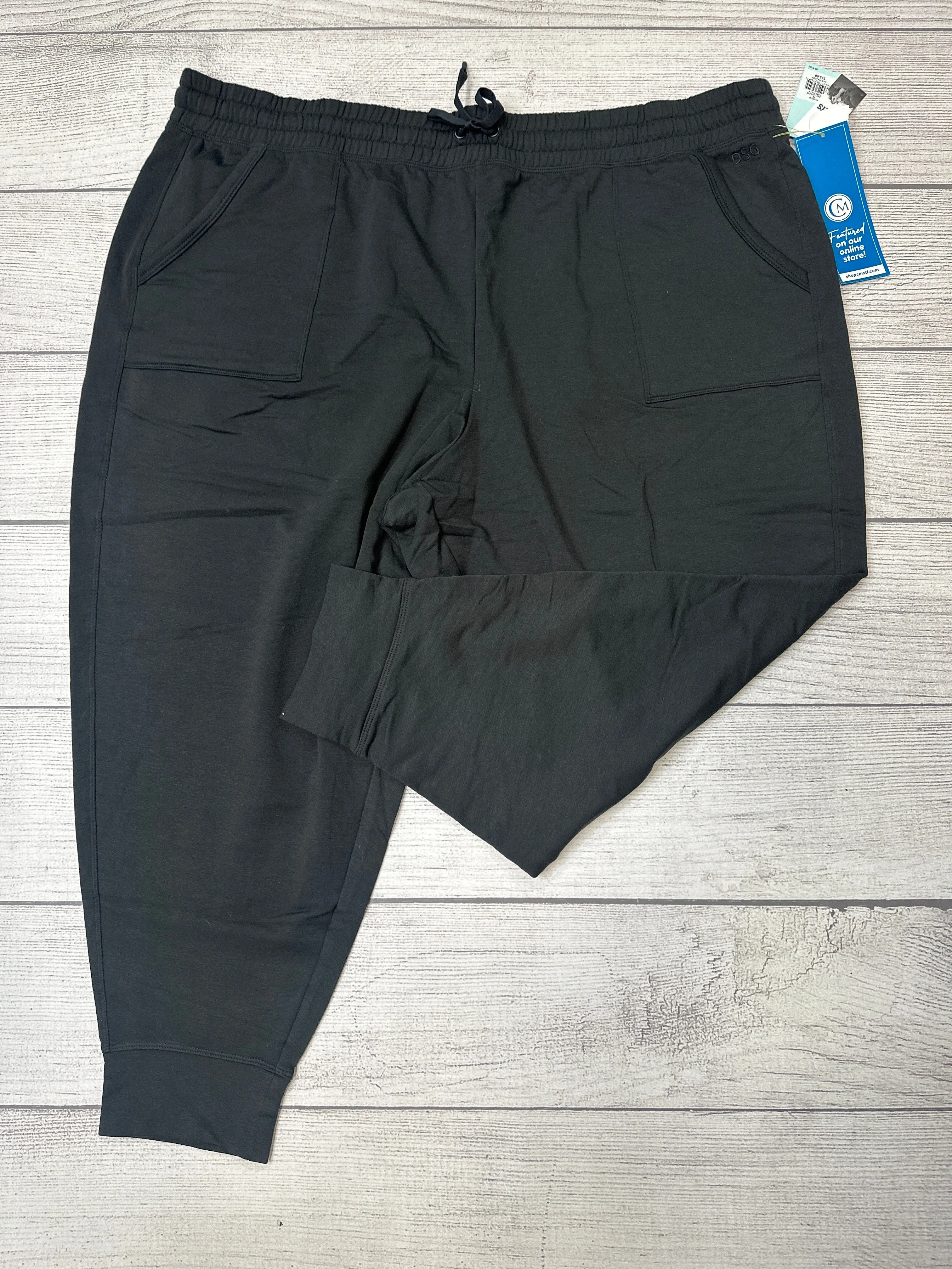 OdorResistantTreatment Moisture Management Black Athletic Pants Dsg Outerwear, Size 3x