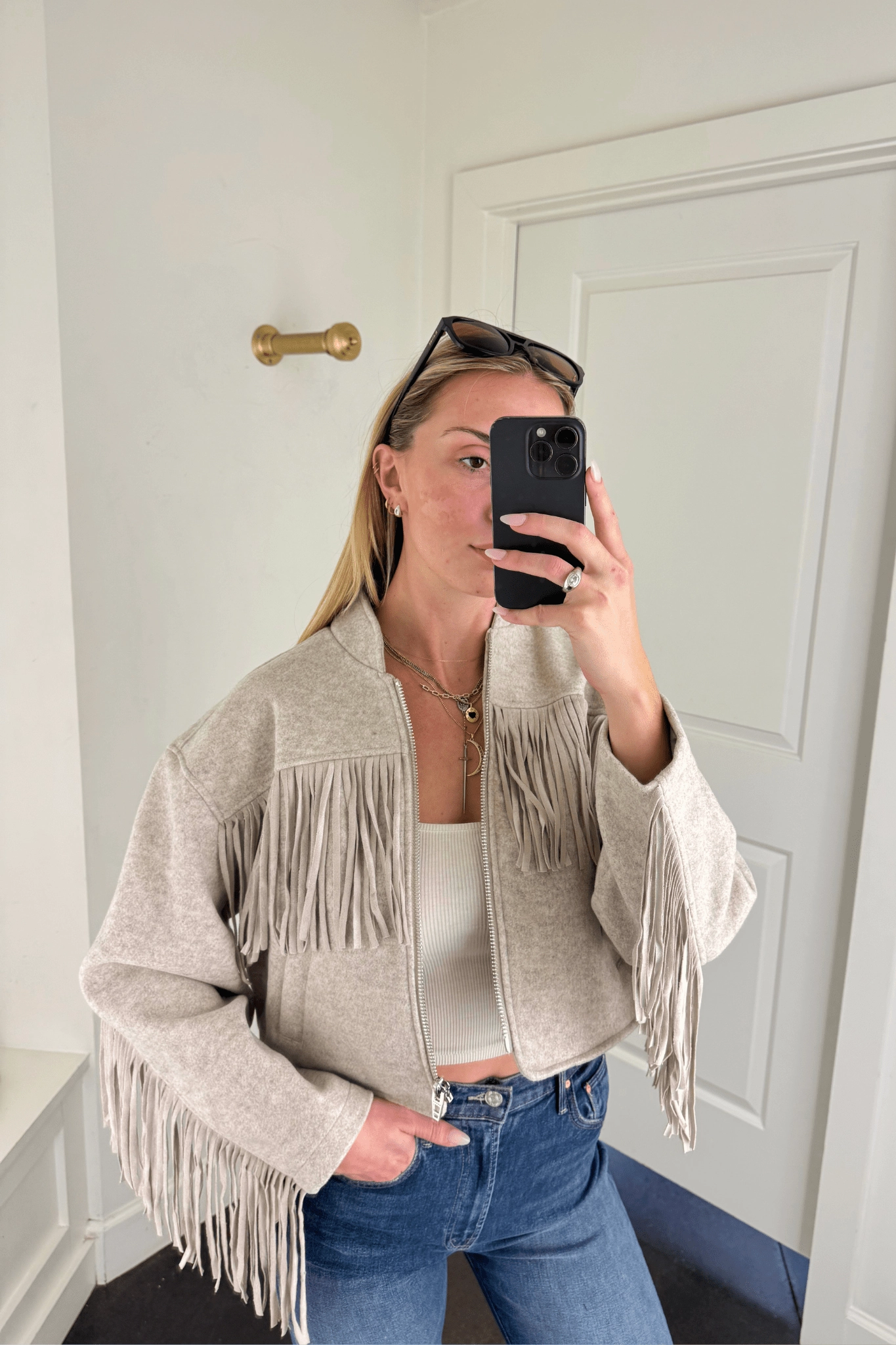 Stretch Fabric BLANK NYC | Own It Fringe Jacket