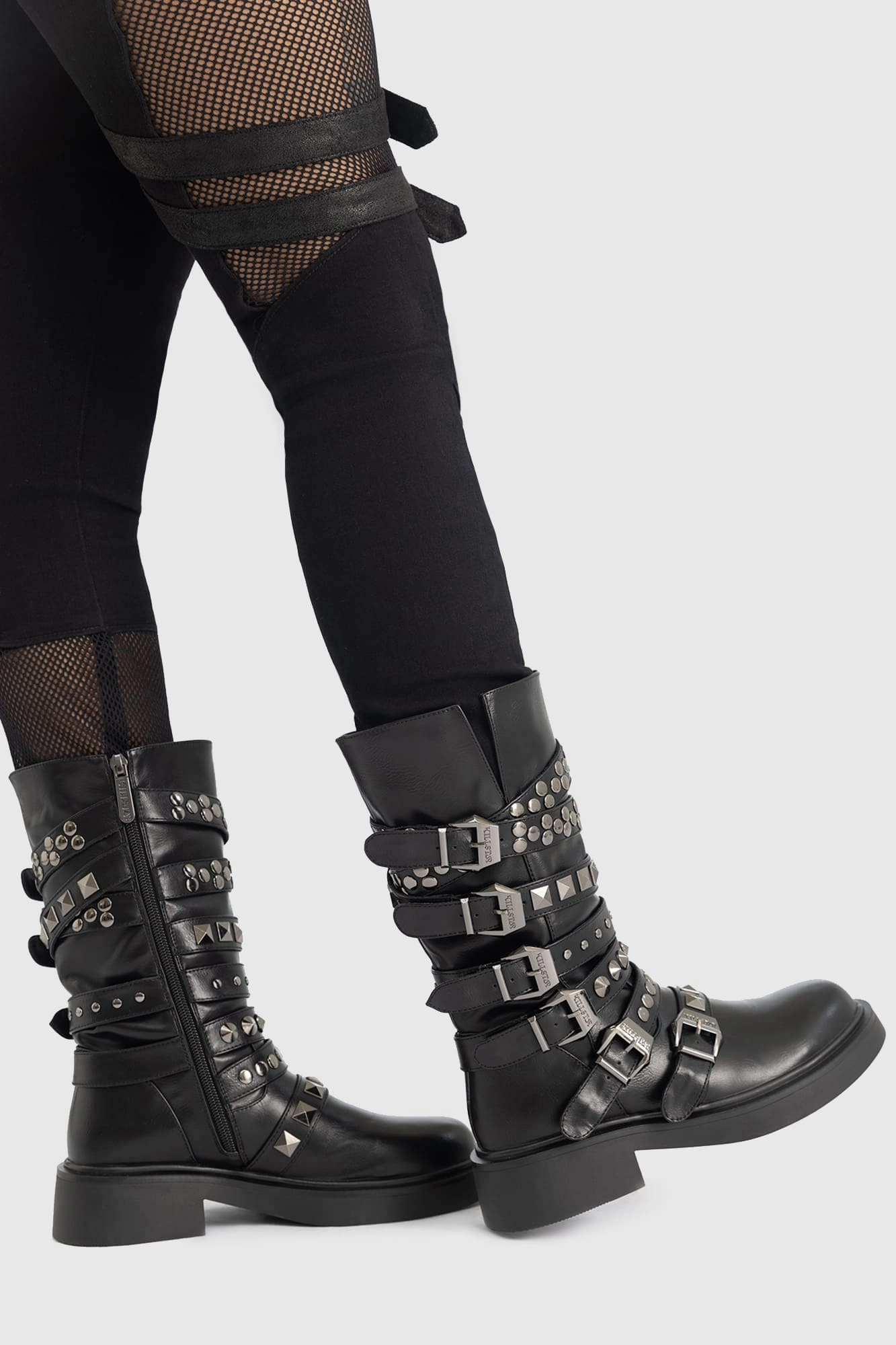 Blood Grunge Boots Durable Design Comfortable Heel Counter