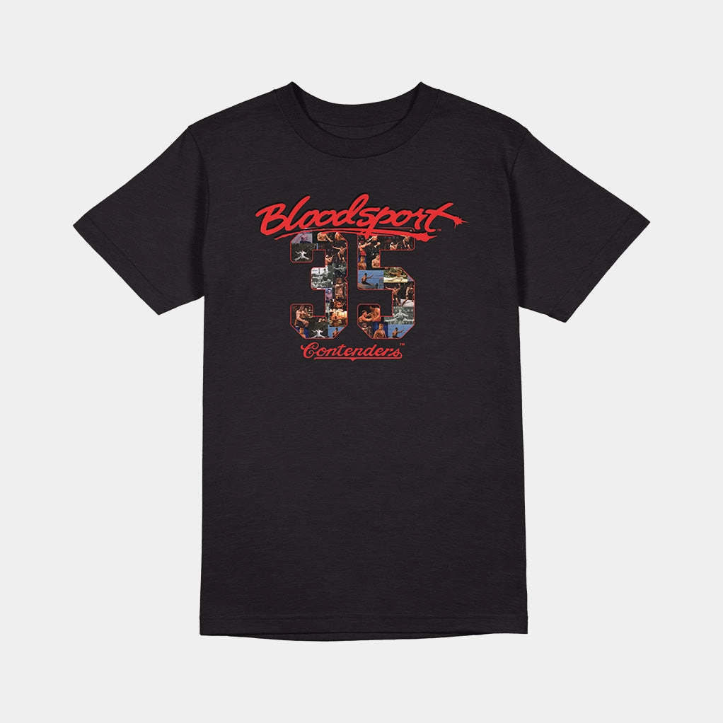 Multi Panel Design Flatlock stitching BLOODSPORT 35TH SHIRT