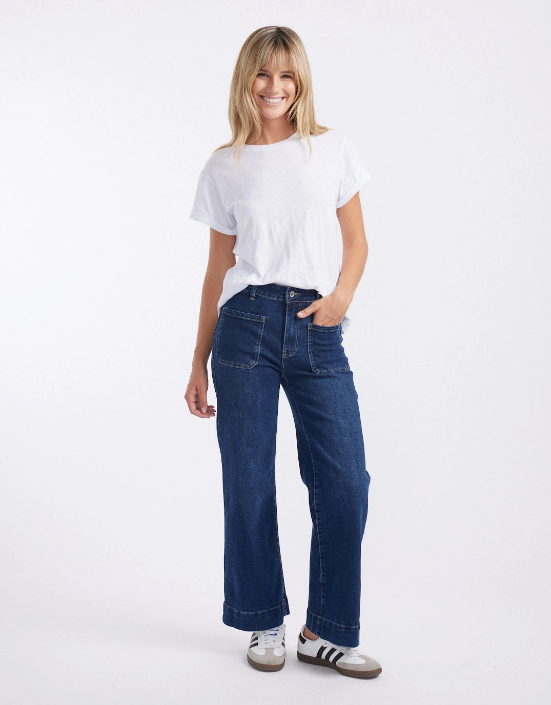 Bobbi 7/8 Denim Jeans - Mid Wash Function Ready Work Ready Earthy