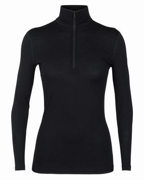 Icebreaker Womens Merino 200 Oasis Half Zip Thermal Top Party Tight - fitting