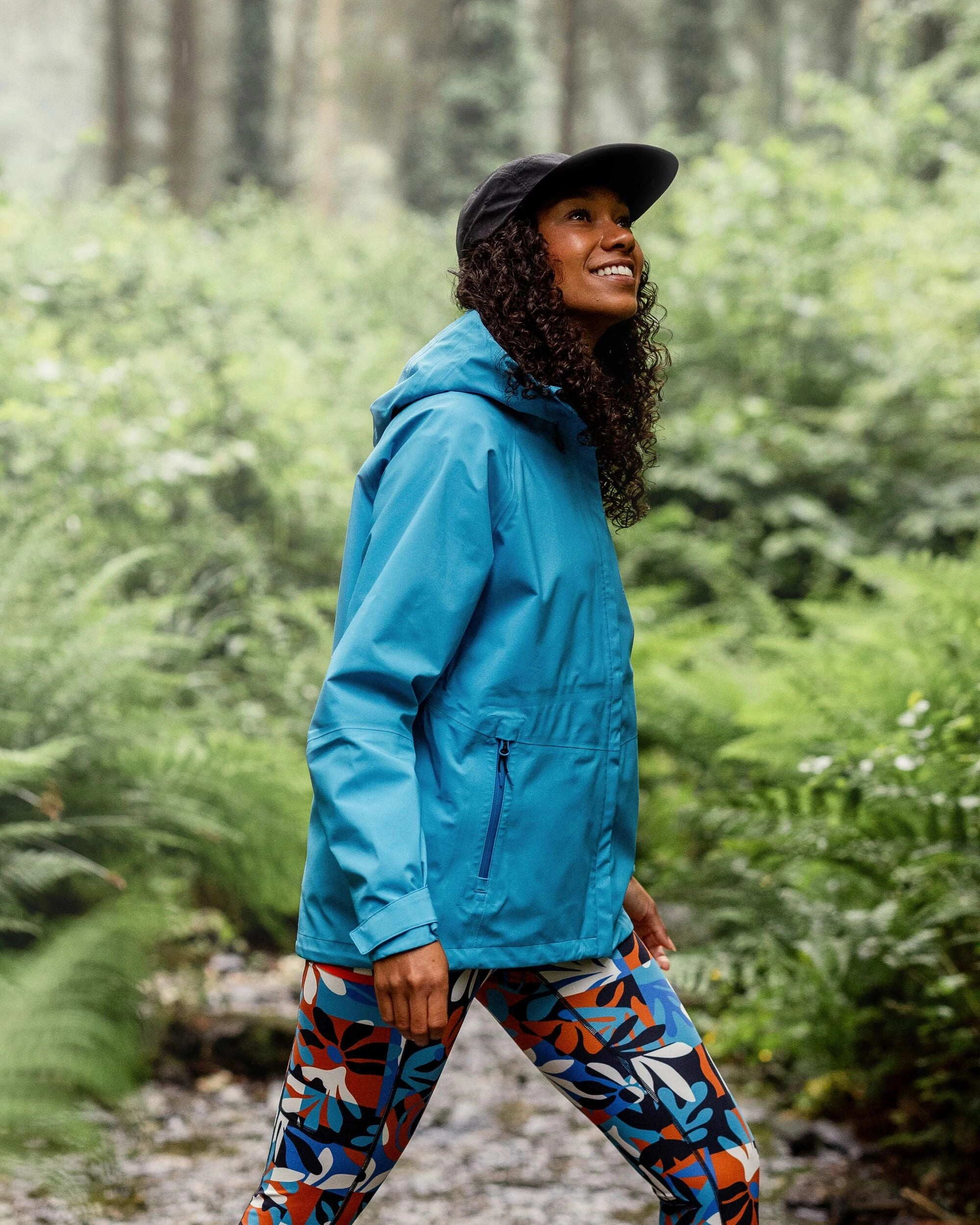 Shrink Resistant Treatment Five Element Recycled Waterproof Jacket - Bluejay
