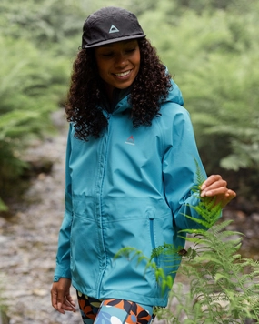 Noise Free Fabric Five Element Recycled Waterproof Jacket - Bluejay