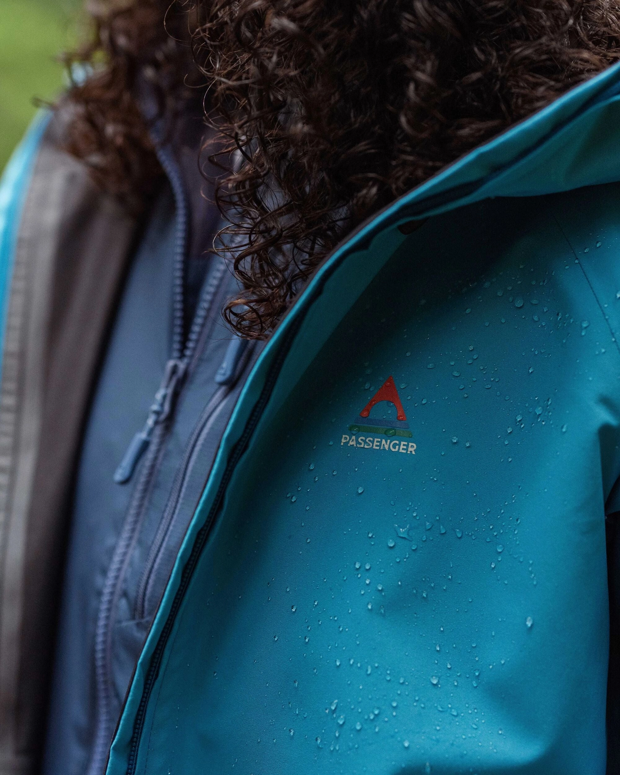 Five Element Recycled Waterproof Jacket - Bluejay High Collar Design