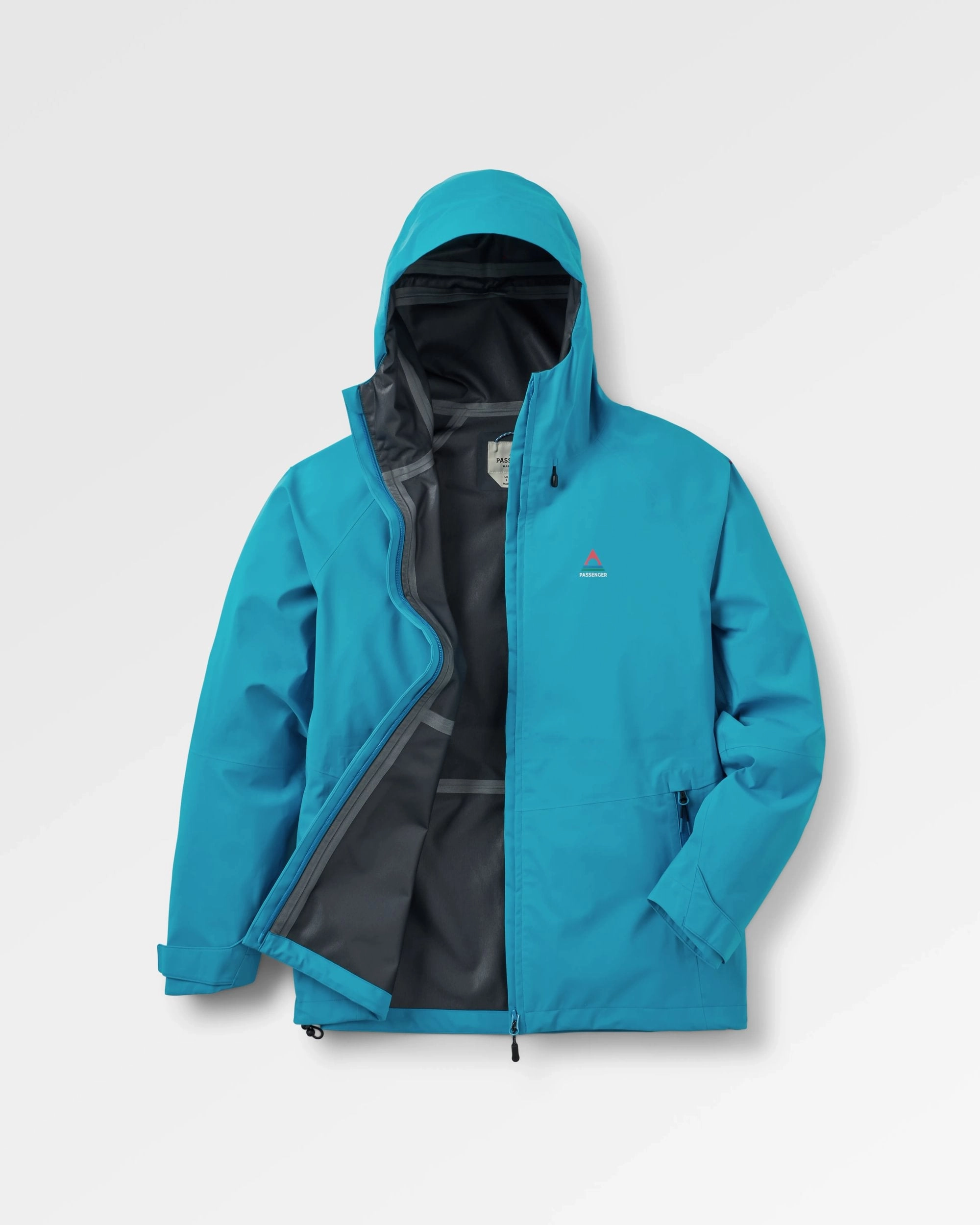 Taped Edges Five Element Recycled Waterproof Jacket - Bluejay