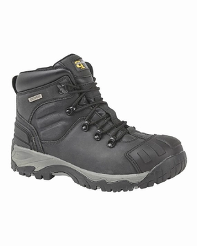 Grafters Mens Full Grain Buffalo Leather Hiker Type Safety Boots Anti Fatigue Modern Comfort