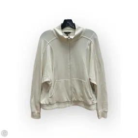 Athletic Jacket By Danskin In Cream, Size: L Teflon coating Seamless Bonding