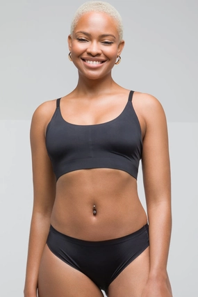 Bonded Bralette Black Easy Support Classic activewear