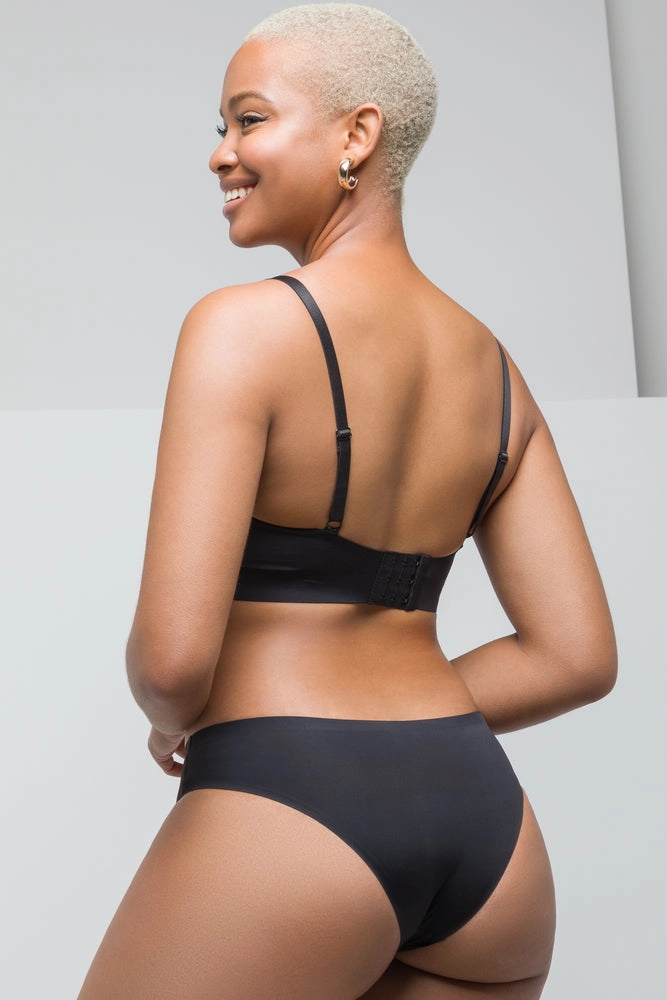 White Seamless Look Bonded Bralette Black