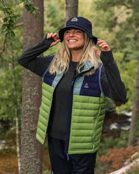 Changeable Style Packable Technology Northstar Down Recycled Gilet -  Rich Navy/Pear Green/Arctic