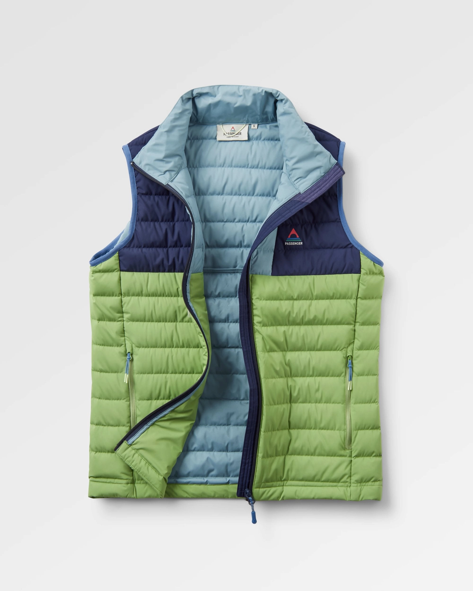Northstar Down Recycled Gilet -  Rich Navy/Pear Green/Arctic Anti Pilling Technology All Day Layering