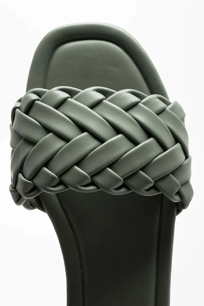 Sunshine Walk Contoured Foot Shape Braided Mule Sandal