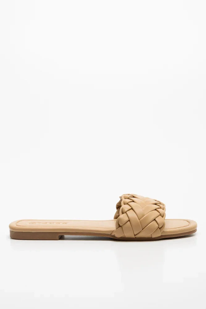 Braided Mule Sandal Natural Strappy Design Fresh Touch