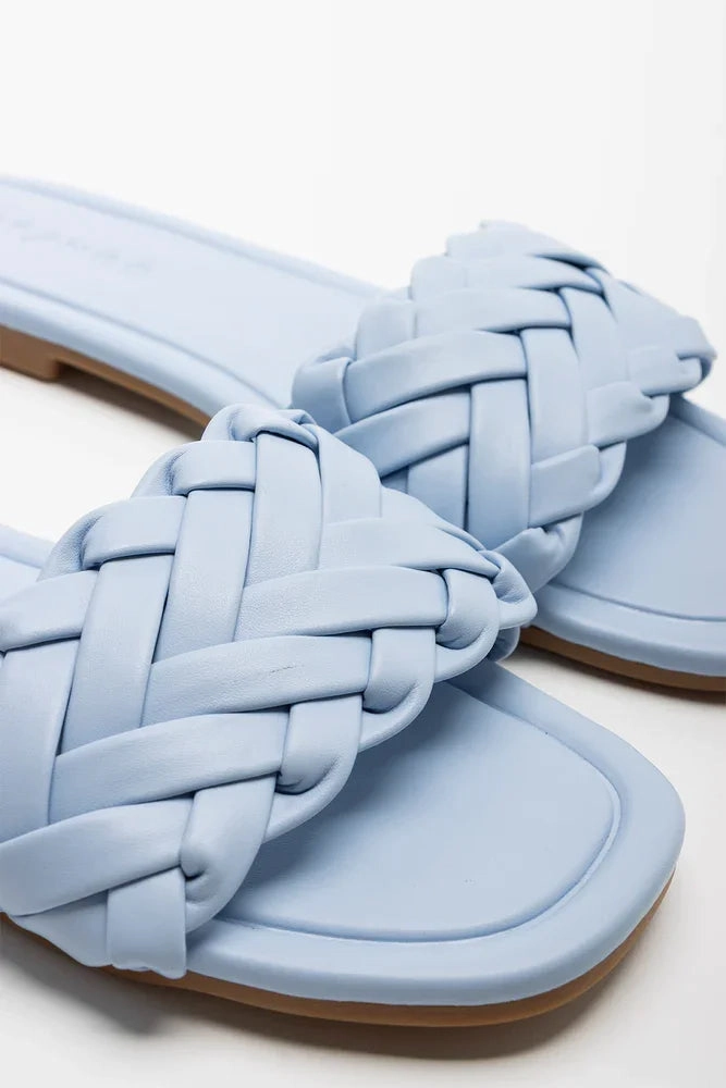 Braided Sandal Blue Comfortable Slip-Ons Ventilated Upper