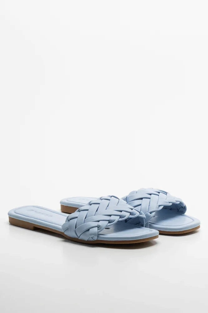 Braided Sandal Blue Snug Fit Adjustability