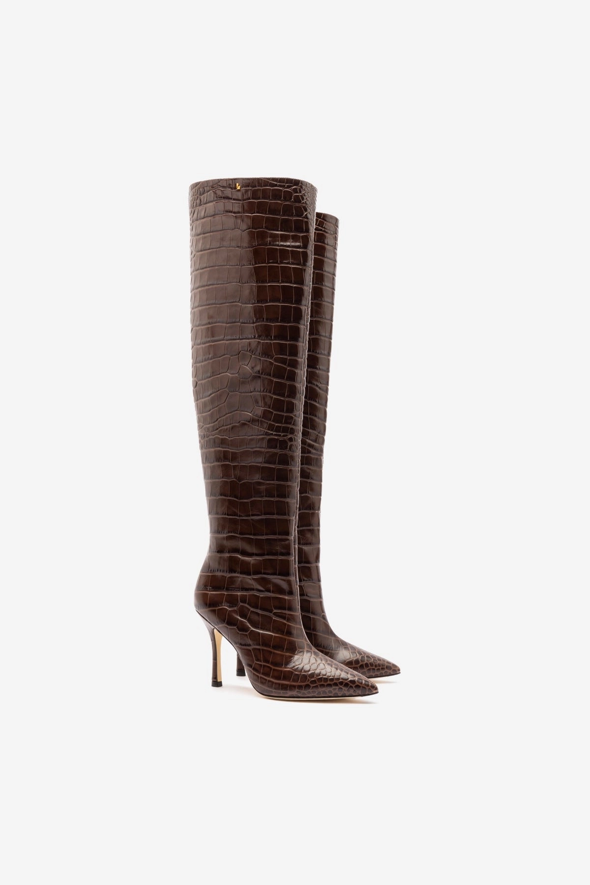 Kate Hi Boot In Brown Leather Easy to Wear Cold   Resistant