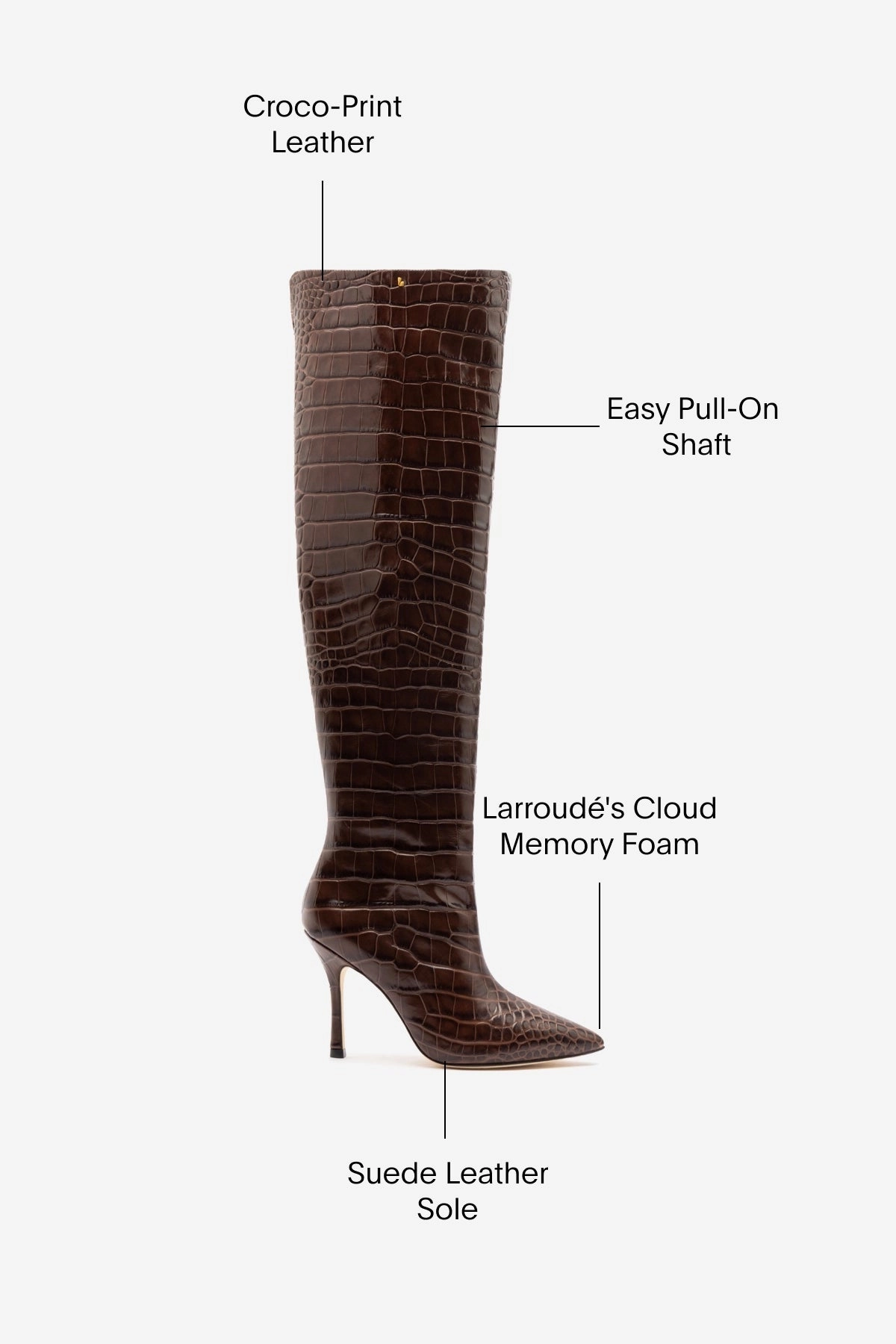 Kate Hi Boot In Brown Leather mud proof