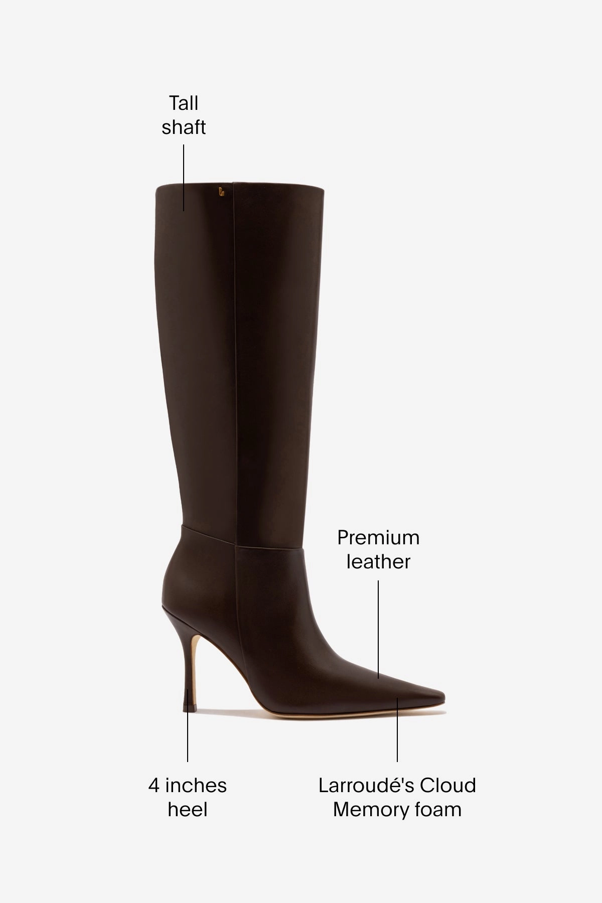 Feather Light Work Commute Carina Boot In Brown Leather