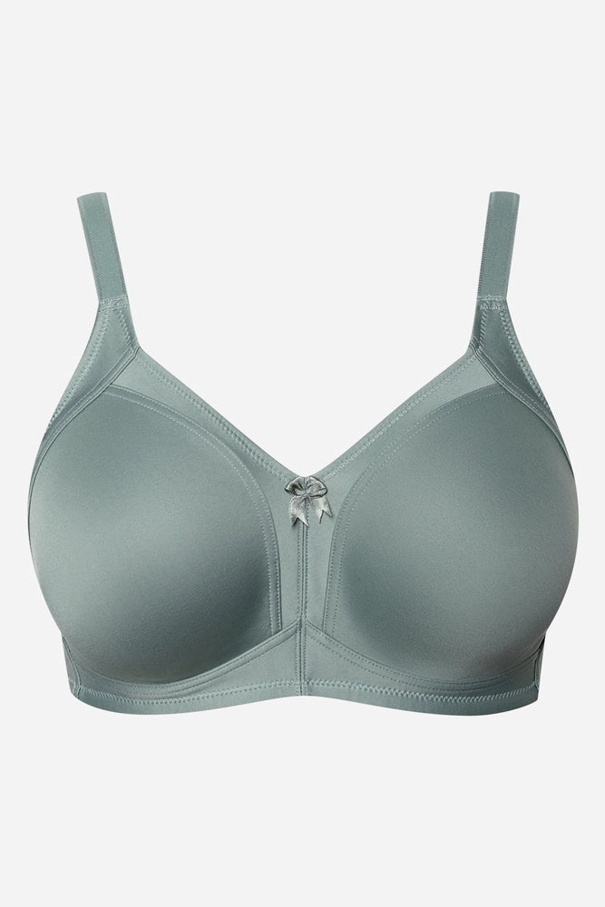 Wireless Support System 2 Pack Smooth Non Padded Wirefree Bra Grey And Green