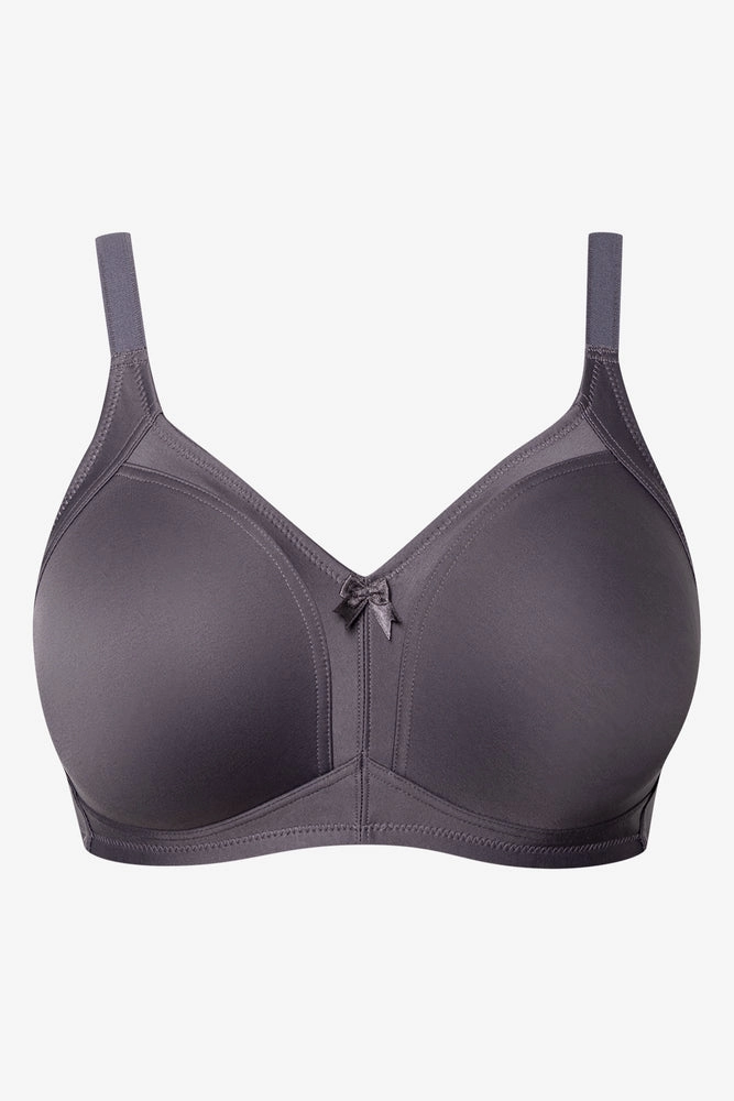 2 Pack Smooth Non Padded Wirefree Bra Grey And Green Supportive Design