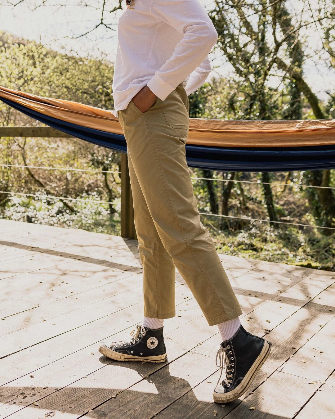 Compass Elasticated Waist Trouser - Biscuit Everyday Comfort Fit Quality Material