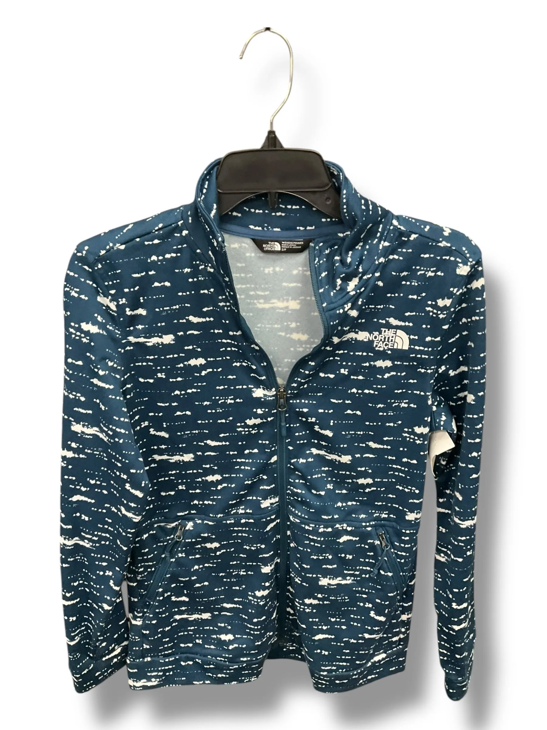 Casual City Athletic Jacket By The North Face In Blue & White, Size: S